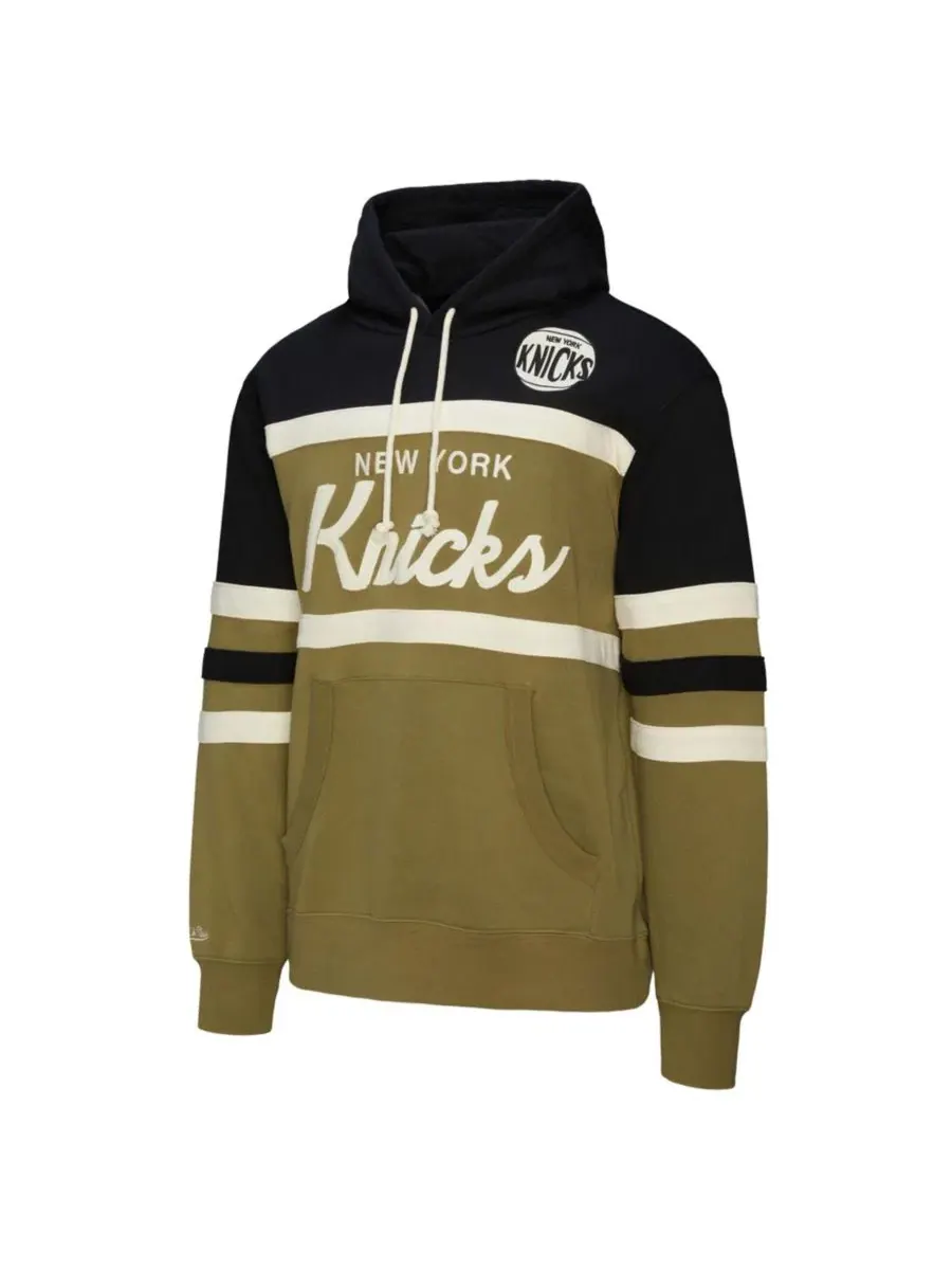 Худи с капюшоном Double Clutch Head Coach Mitchell & Ness — изображение 2 из 5, оливковый черный
