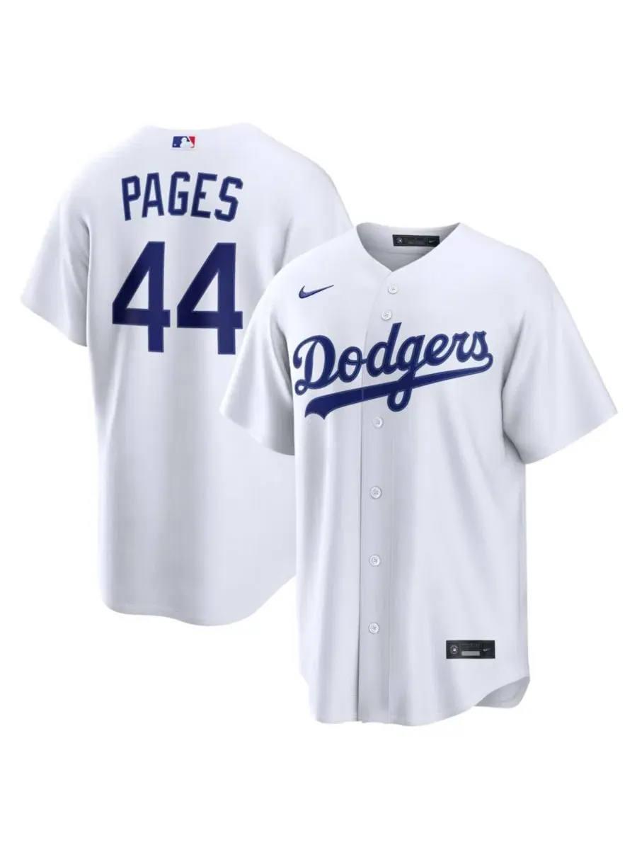 Мужская реплика джерси Nike Los Angeles Dodgers Home Andy Pages