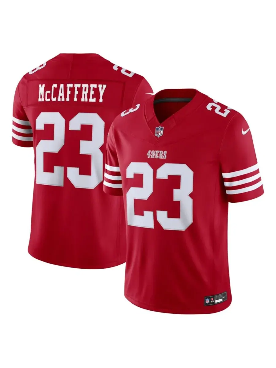 Мужская футболка с длинным рукавом Christian McCaffrey Vapor F.U.S.E. Stitched Limited Jersey Nike