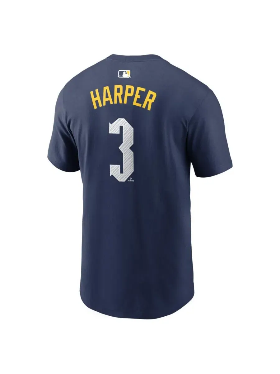 Футболка с длинным рукавом Bryce Harper City Connect Nike — изображение 3 из 3, темно-синий