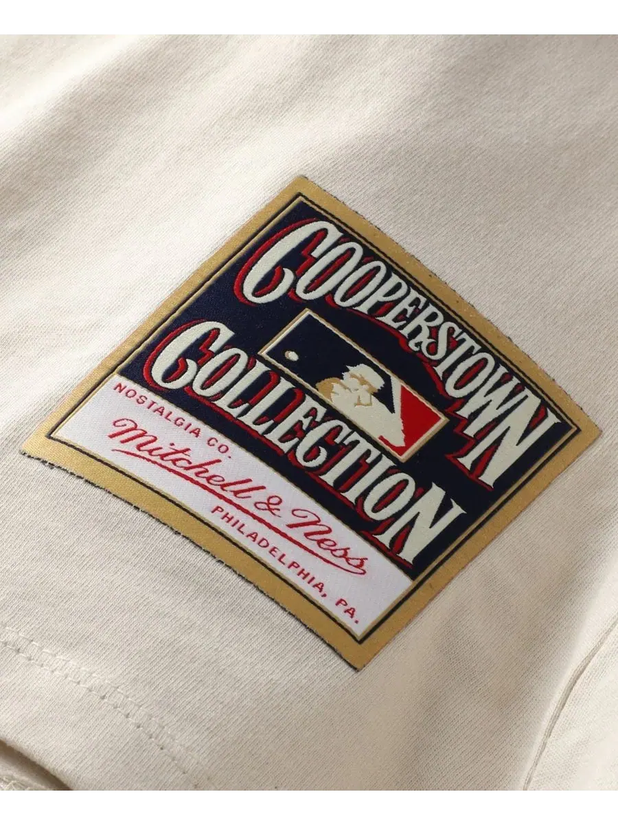 Футболка с принтом Pete Rose Cincinnati Reds Cooperstown Throwback Mitchell & Ness — изображение 3 из 3, бежевый