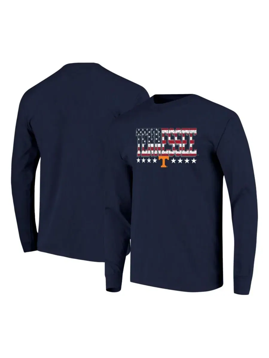 Футболка с длинным рукавом Tall Type Flag Navy Image One