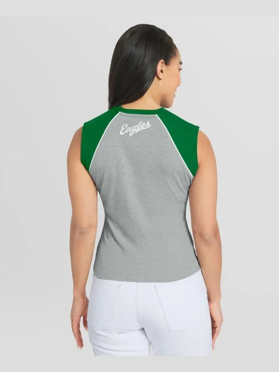 Женский топ-реглан с принтом Philadelphia Eagles WEAR by Erin Andrews — изображение 7 из 7, серый зеленый