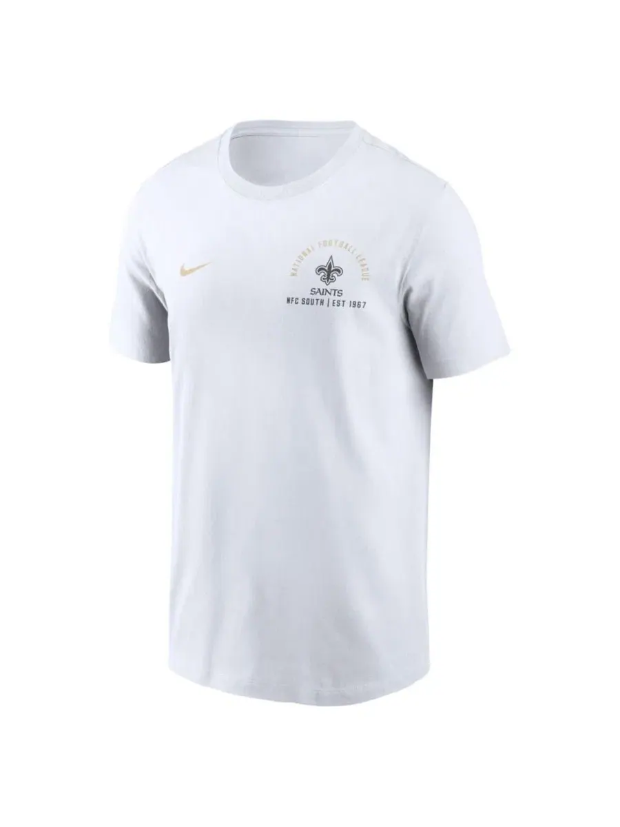 Футболка с коротким рукавом New Orleans Saints Split Logo Nike — изображение 2 из 5, белый