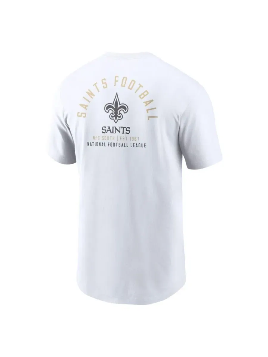 Футболка с коротким рукавом New Orleans Saints Split Logo Nike — изображение 3 из 5, белый