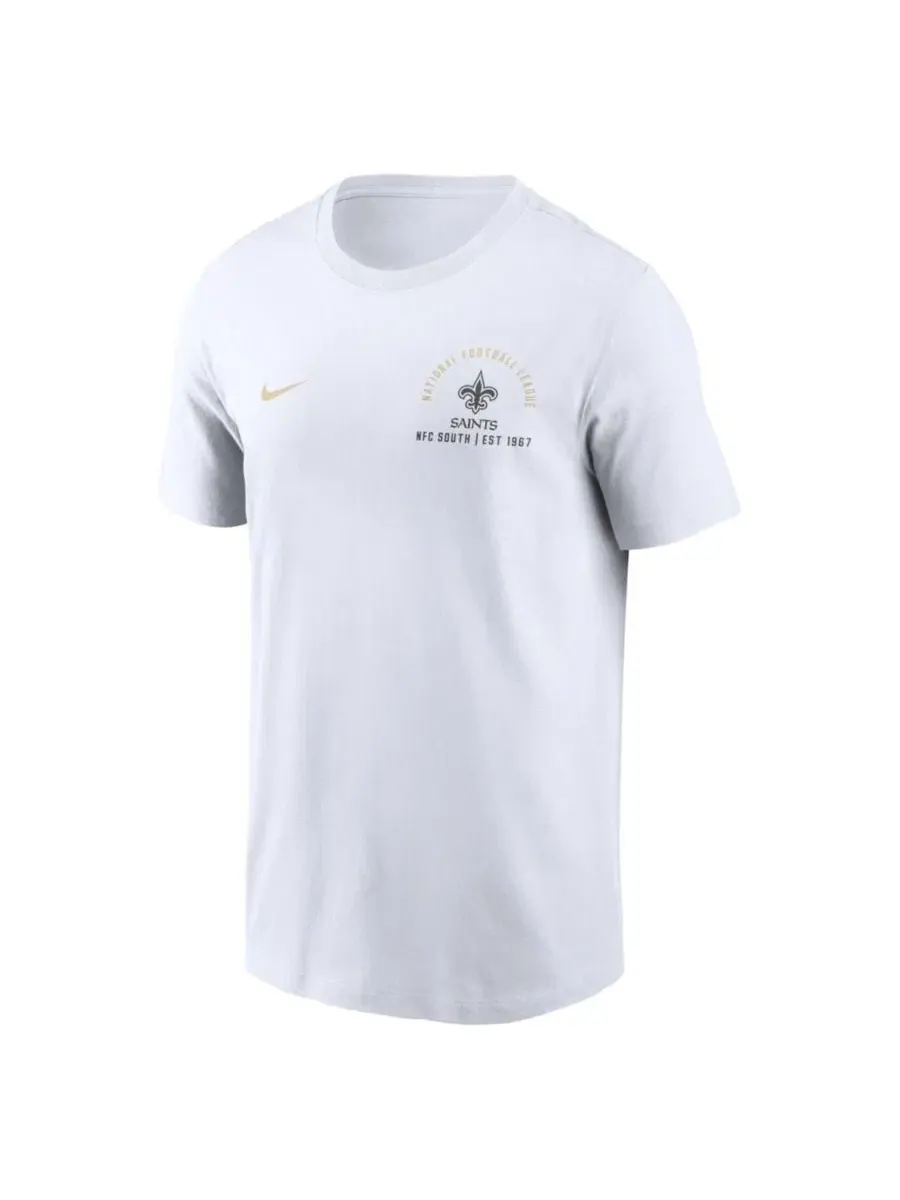 Футболка с коротким рукавом New Orleans Saints Split Logo Nike — изображение 4 из 5, белый