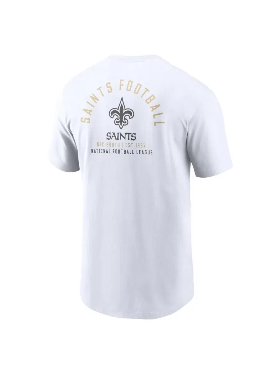 Футболка с коротким рукавом New Orleans Saints Split Logo Nike — изображение 5 из 5, белый