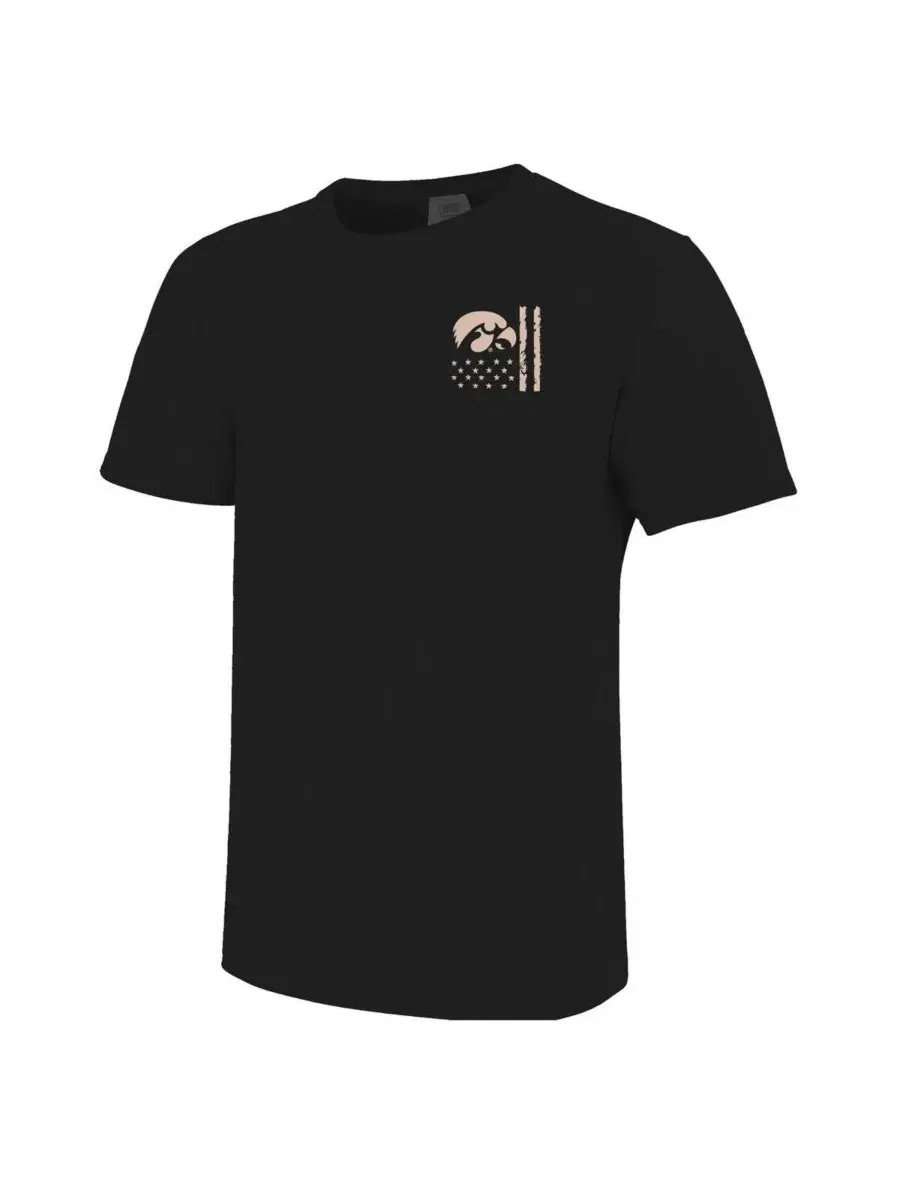 Футболка с принтом Iowa Hawkeyes OHT Camo Overlay Image One — изображение 3 из 4, черный