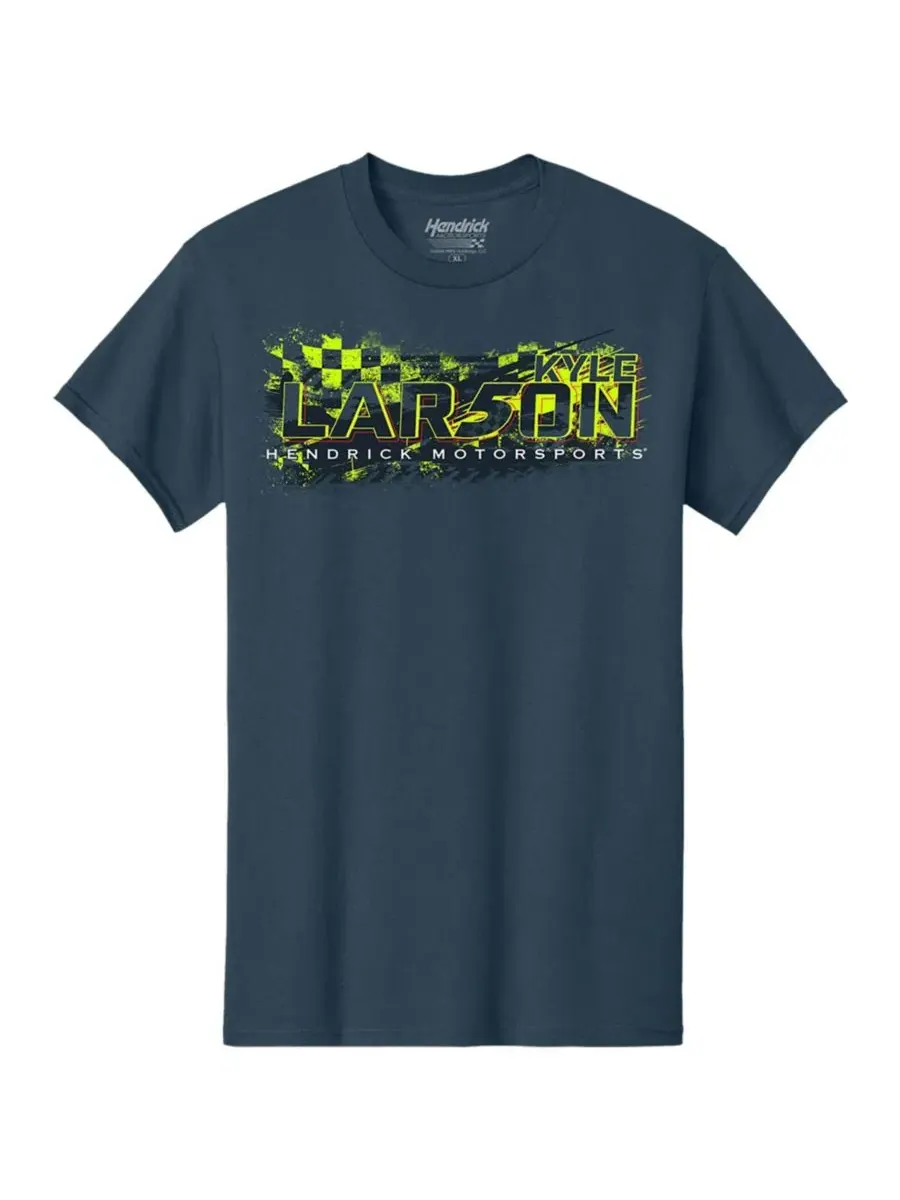 Футболка с принтом Kyle Larson 5 HendrickCars.com Valvoline Classic Ink — изображение 3 из 3, темно-синий