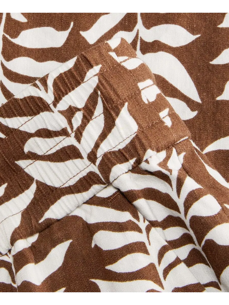 Брюки с принтом и высокой посадкой из льна I.N.C. International Concepts, Lina Palms — изображение 3 из 7