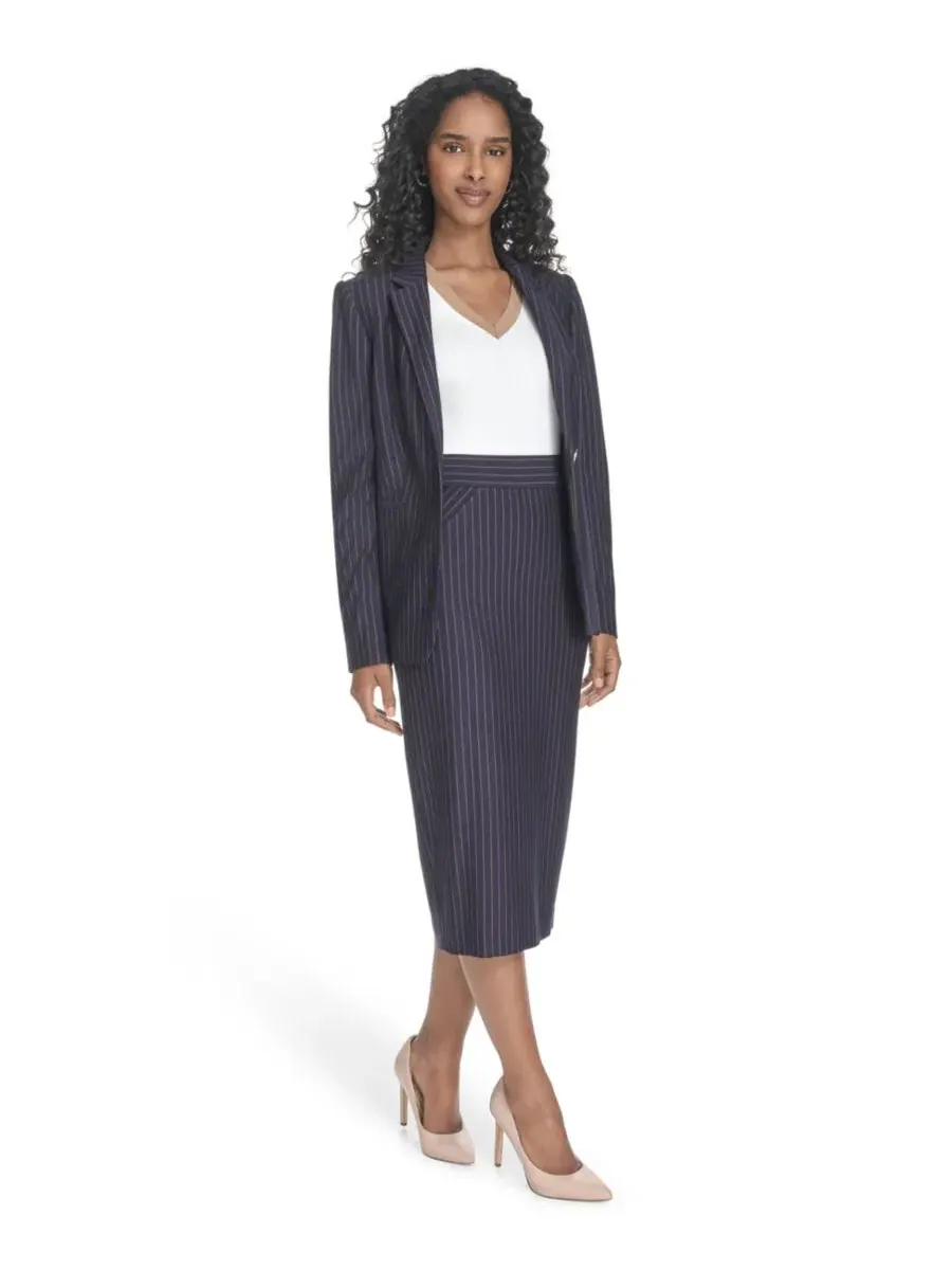 Юбка-карандаш миди с принтом Tommy Hilfiger, Midnight Tobacco — изображение 3 из 7