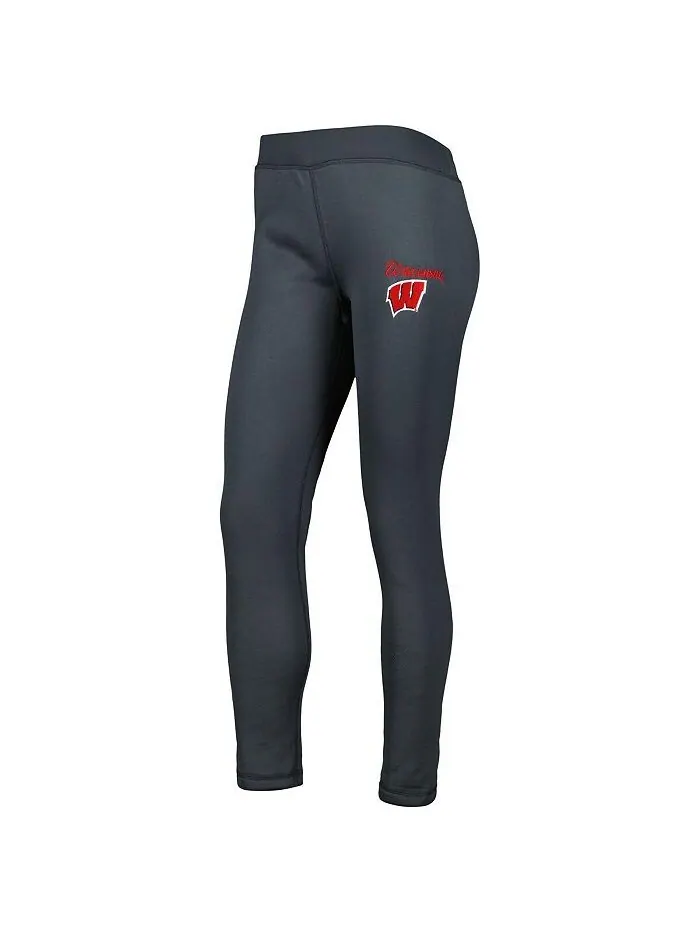 Женские темно-серые леггинсы из шерпы Wisconsin Badgers Upbeat Concepts Sport — изображение 2 из 3, темно-серый
