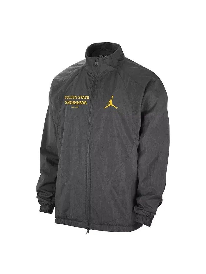 Мужская серая куртка Golden State Warriors Courtside Statement Edition Jumpman Jam на молнии Jordan — изображение 2 из 3
