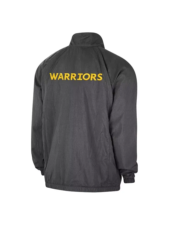 Мужская серая куртка Golden State Warriors Courtside Statement Edition Jumpman Jam на молнии Jordan — изображение 3 из 3