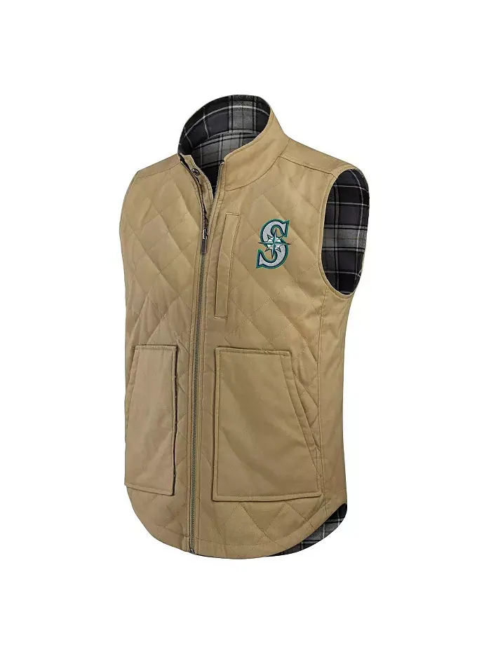 Коллекция Darius Rucker от Seattle Mariners, мужской жилет с застежкой-молнией в двухстороннем — изображение 3 из 5