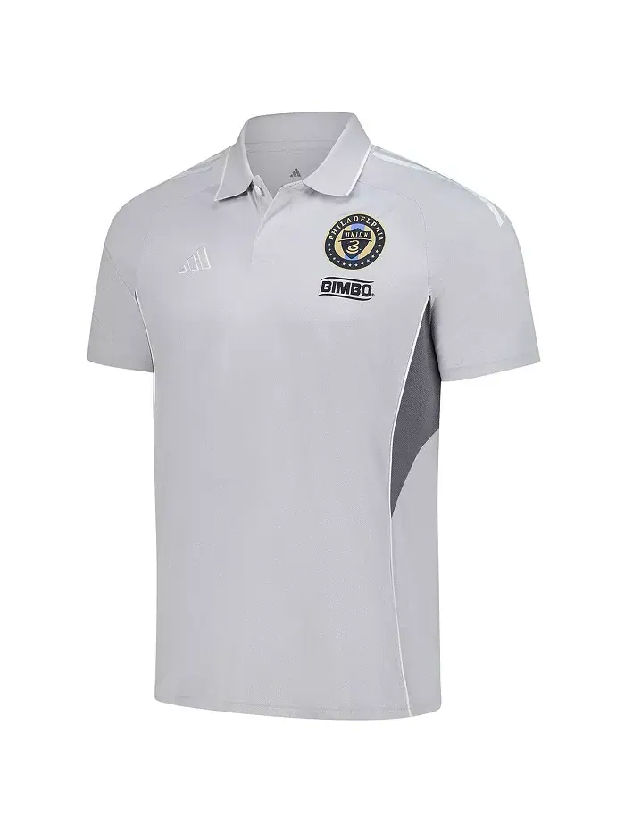 Мужская тренировочная поло Philadelphia Union 2025 серебристого цвета adidas — изображение 2 из 3