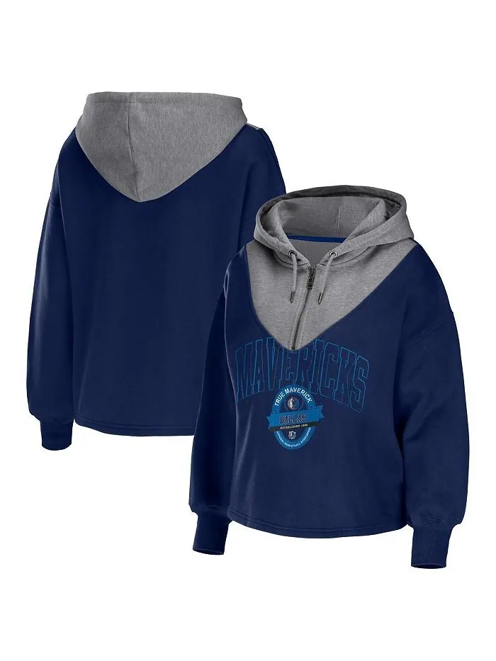 Женская темно-синяя куртка с капюшоном на молнии Dallas Mavericks WEAR by Erin Andrews — изображение 1 из 3, темно-синий