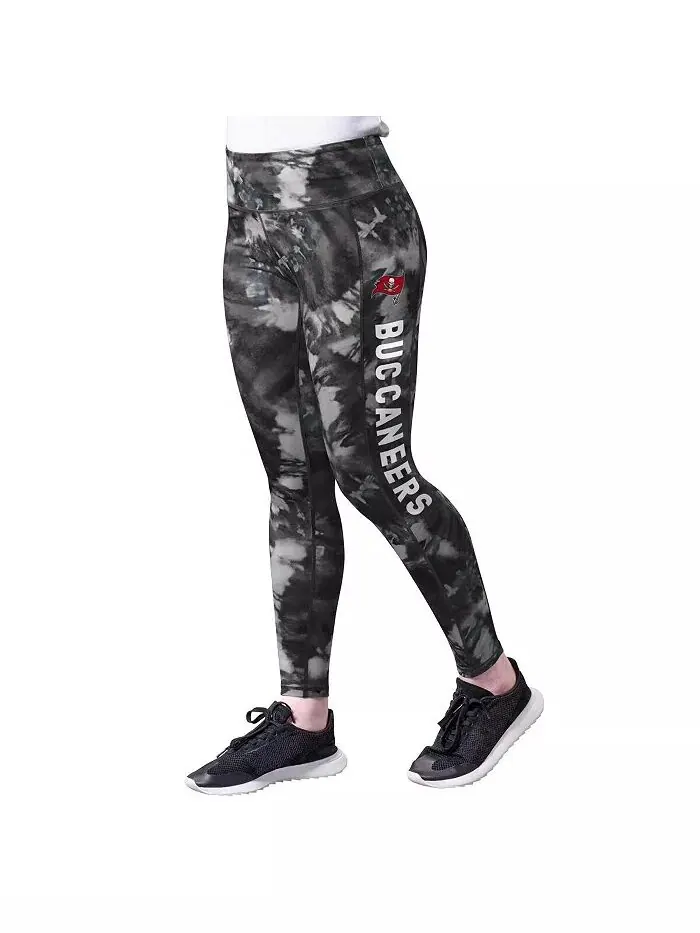 Женские черные леггинсы Tampa Bay Buccaneers Aubrey Tie-Dye MSX by Michael Strahan