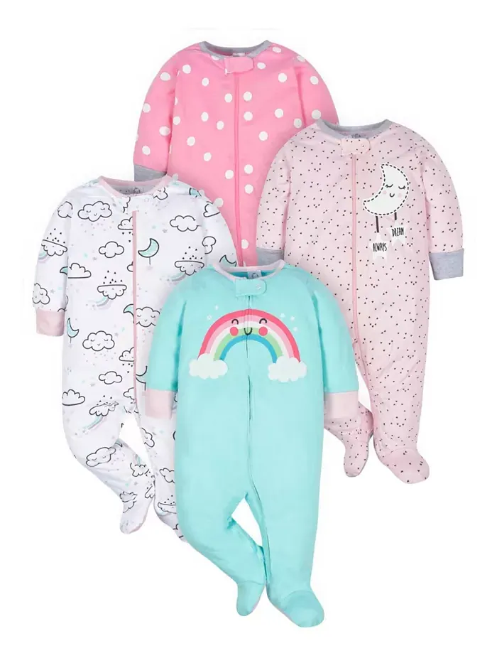 Пижама Sleep N' Play для девочек, 4 шт Gerber