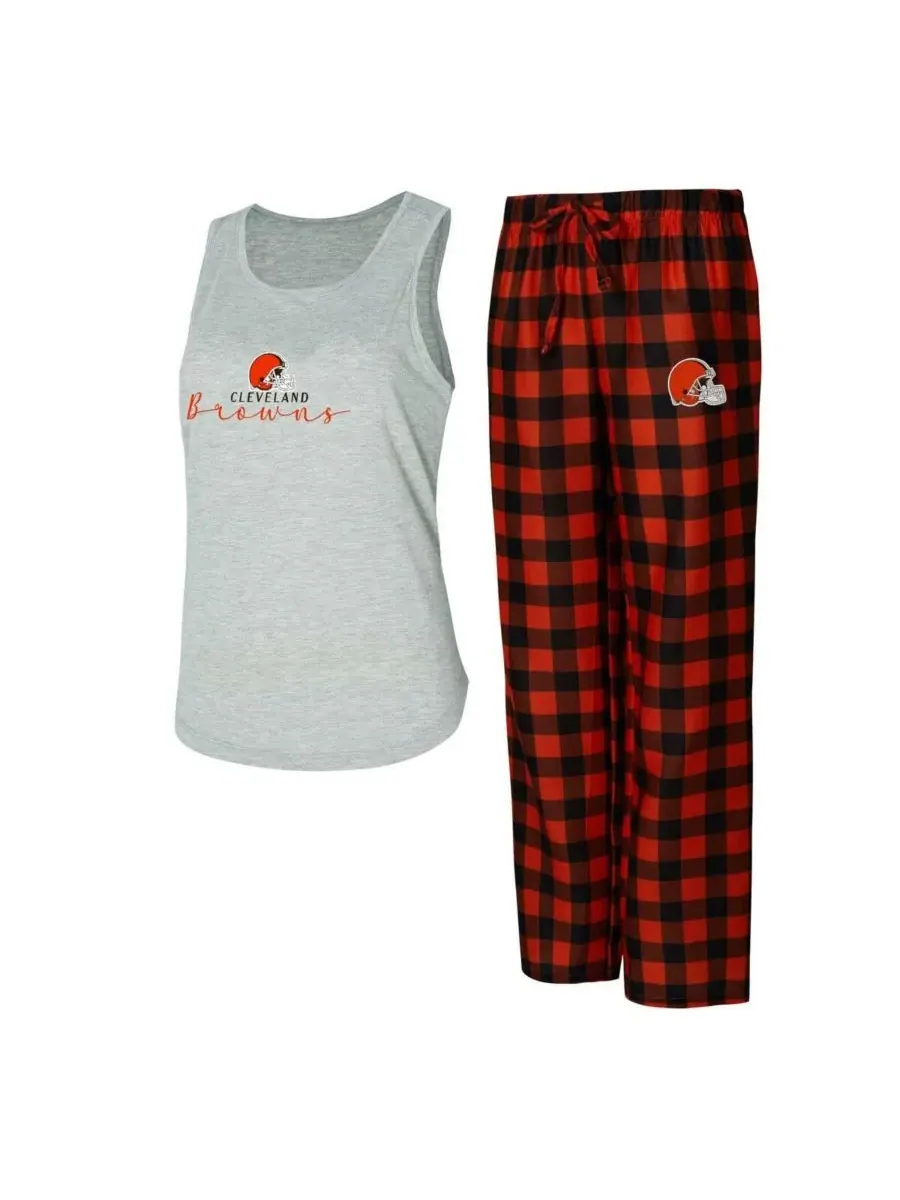 Concepts Sport Женский комплект для сна: майка и брюки с символикой команды Cleveland Browns