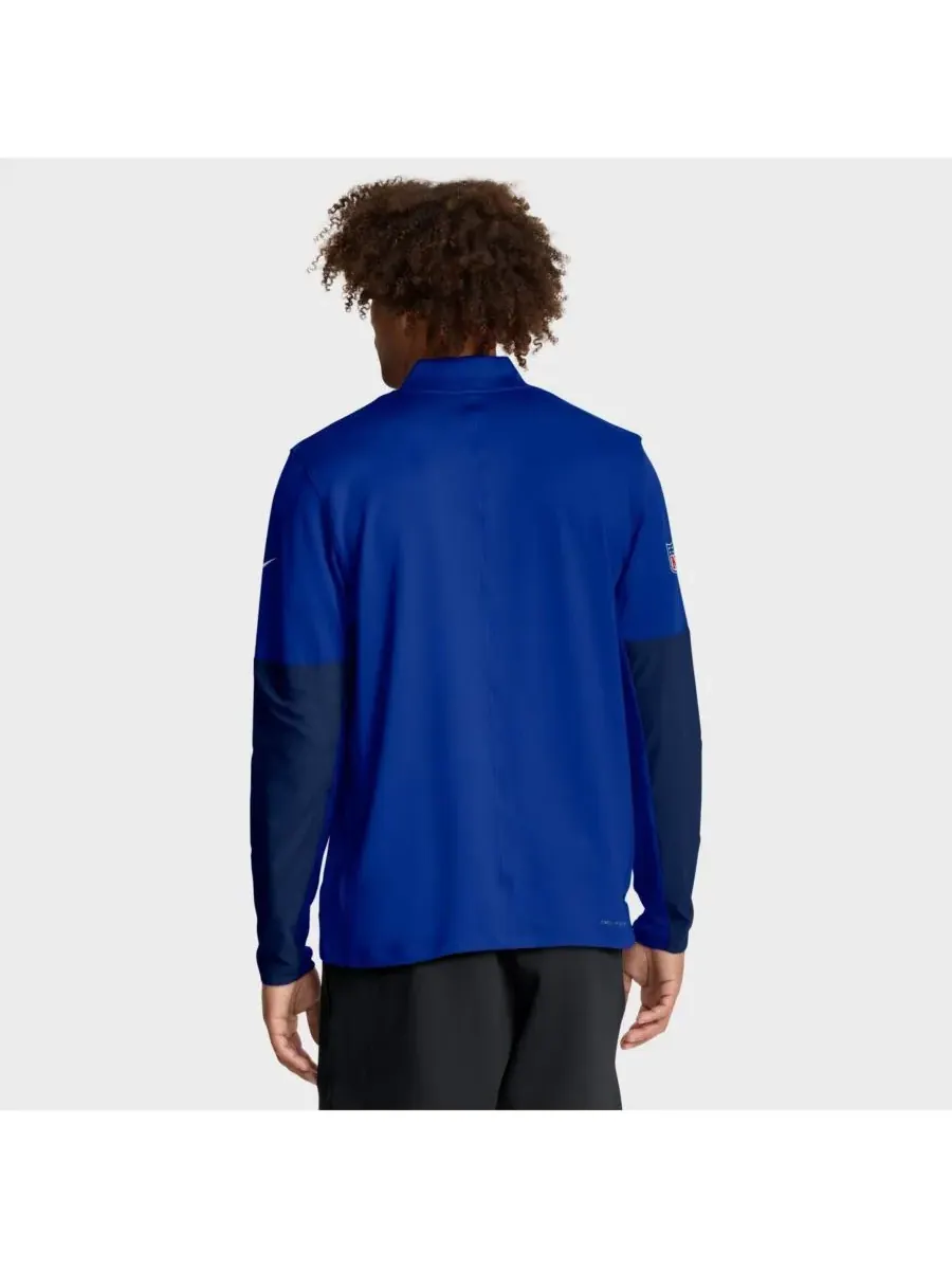 Мужская толстовка с капюшоном Royal Buffalo Bills Sideline Dri-FIT с половинной молнией Nike — изображение 2 из 5