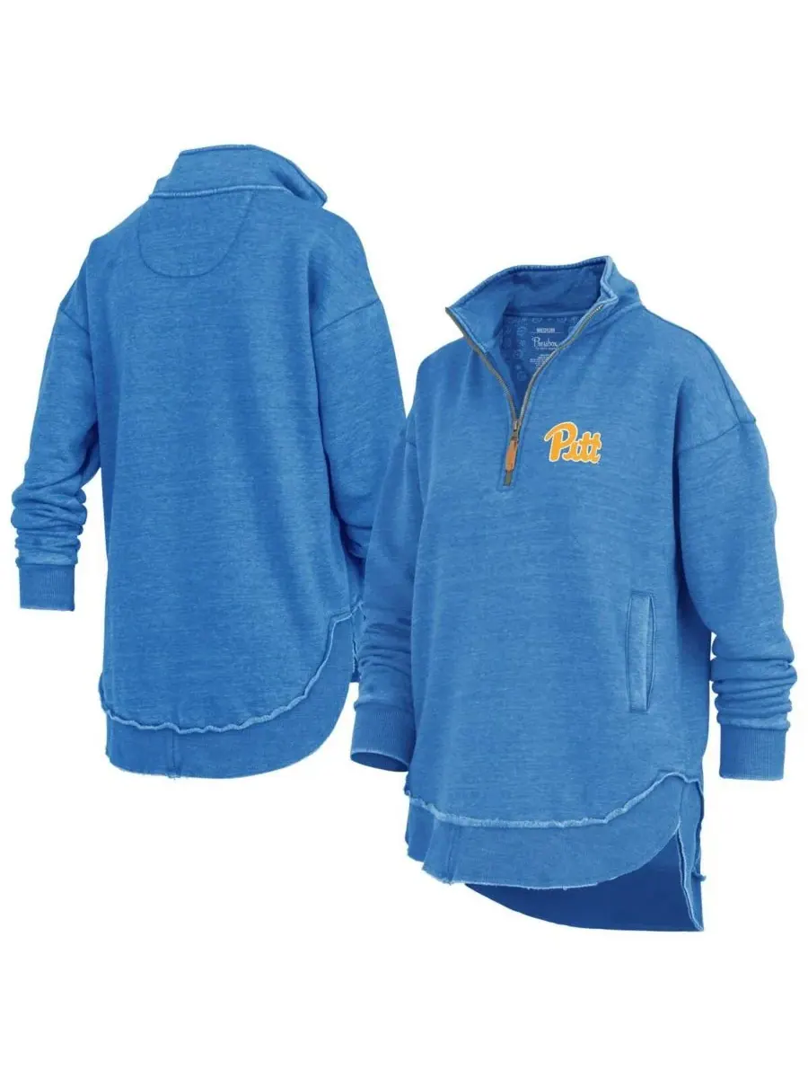 Женская толстовка Royal Pitt Panthers Northfork Sojourn Poncho с застежкой-молнией до середины