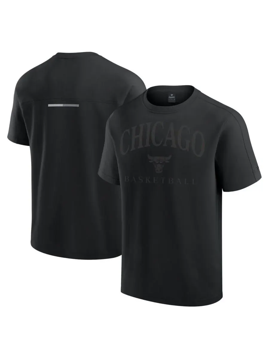 Fanatics Мужская черная футболка Chicago Bulls Flex Tri-Blend