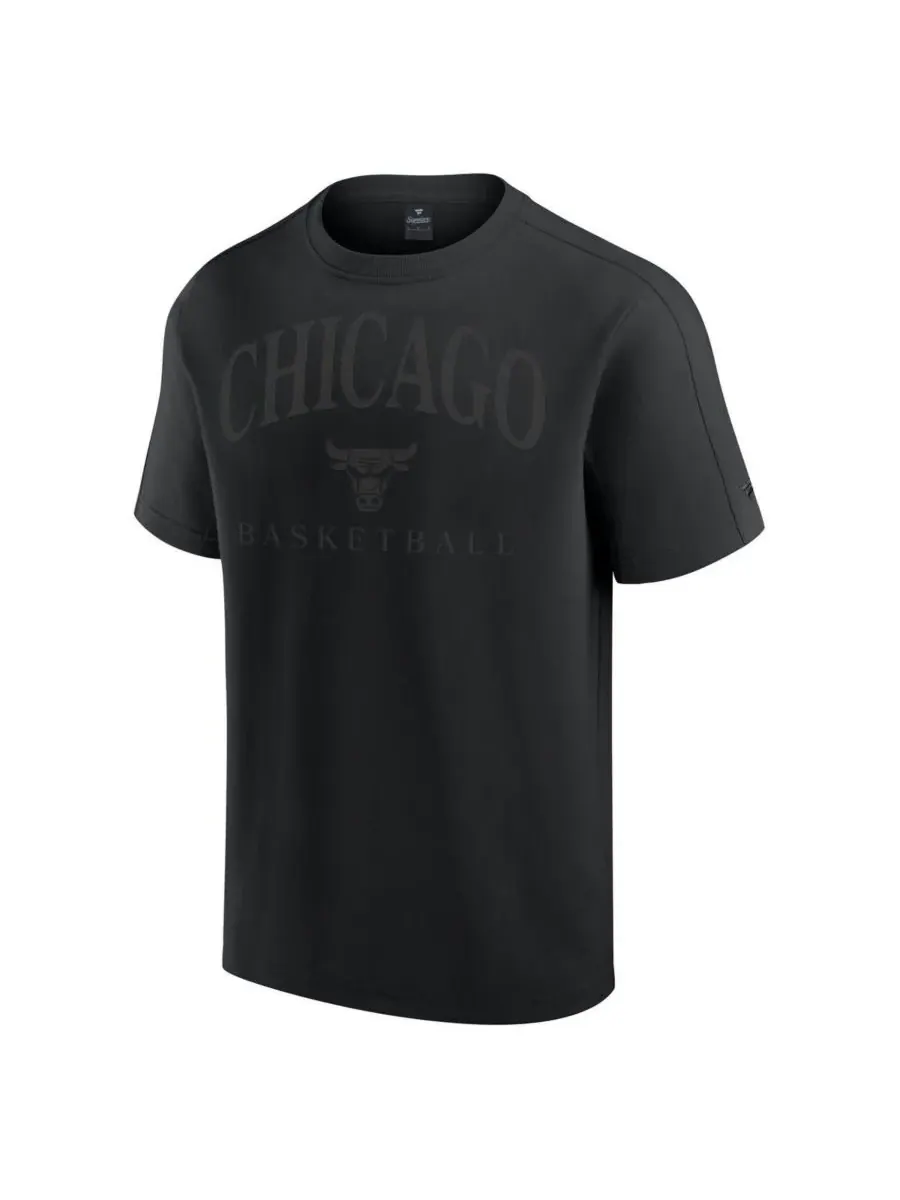 Fanatics Мужская черная футболка Chicago Bulls Flex Tri-Blend — изображение 2 из 3, черный