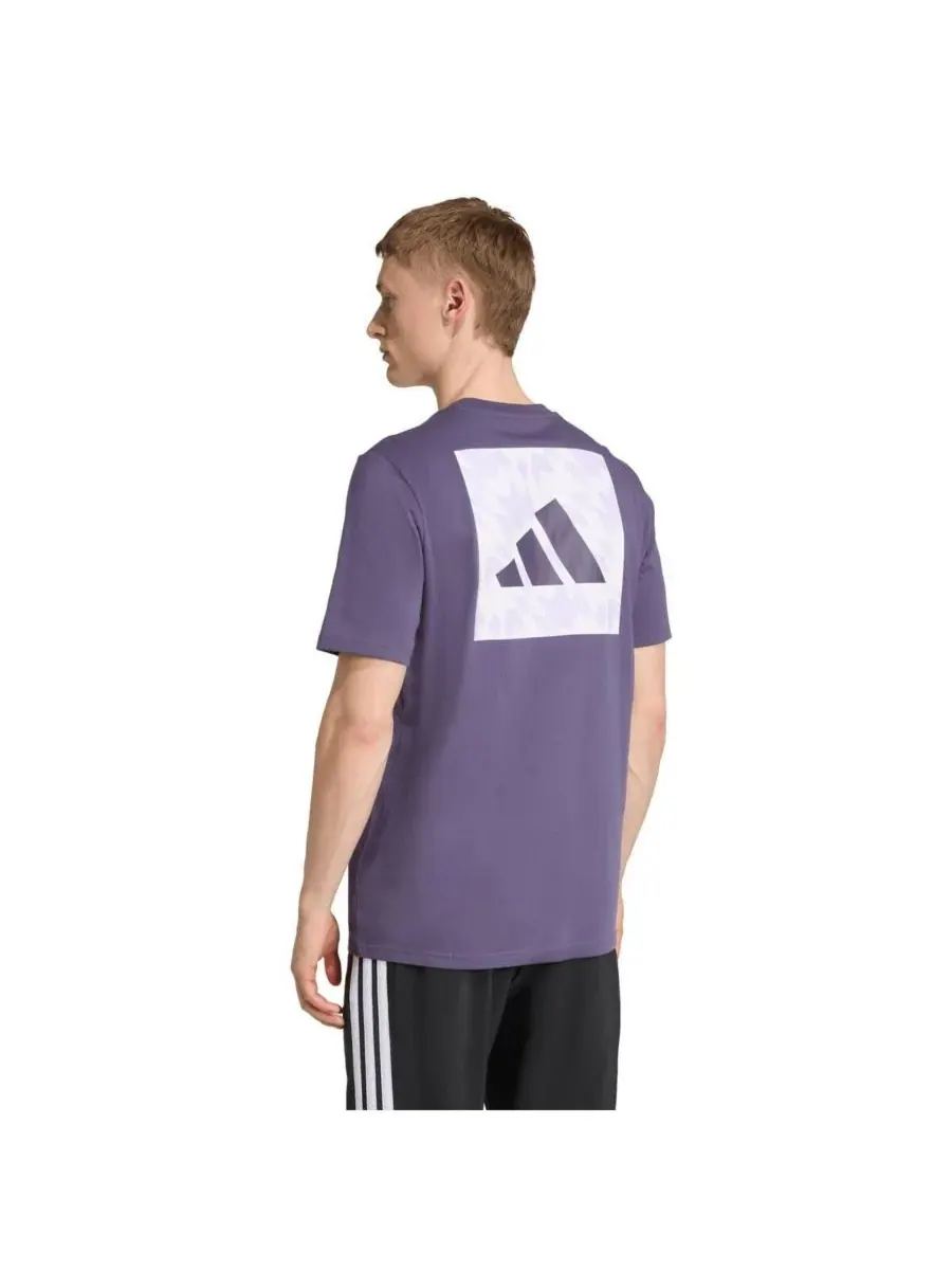 Adidas Мужская фиолетовая футболка «Манчестер Юнайтед» с крючком — изображение 2 из 4, фиолетовый
