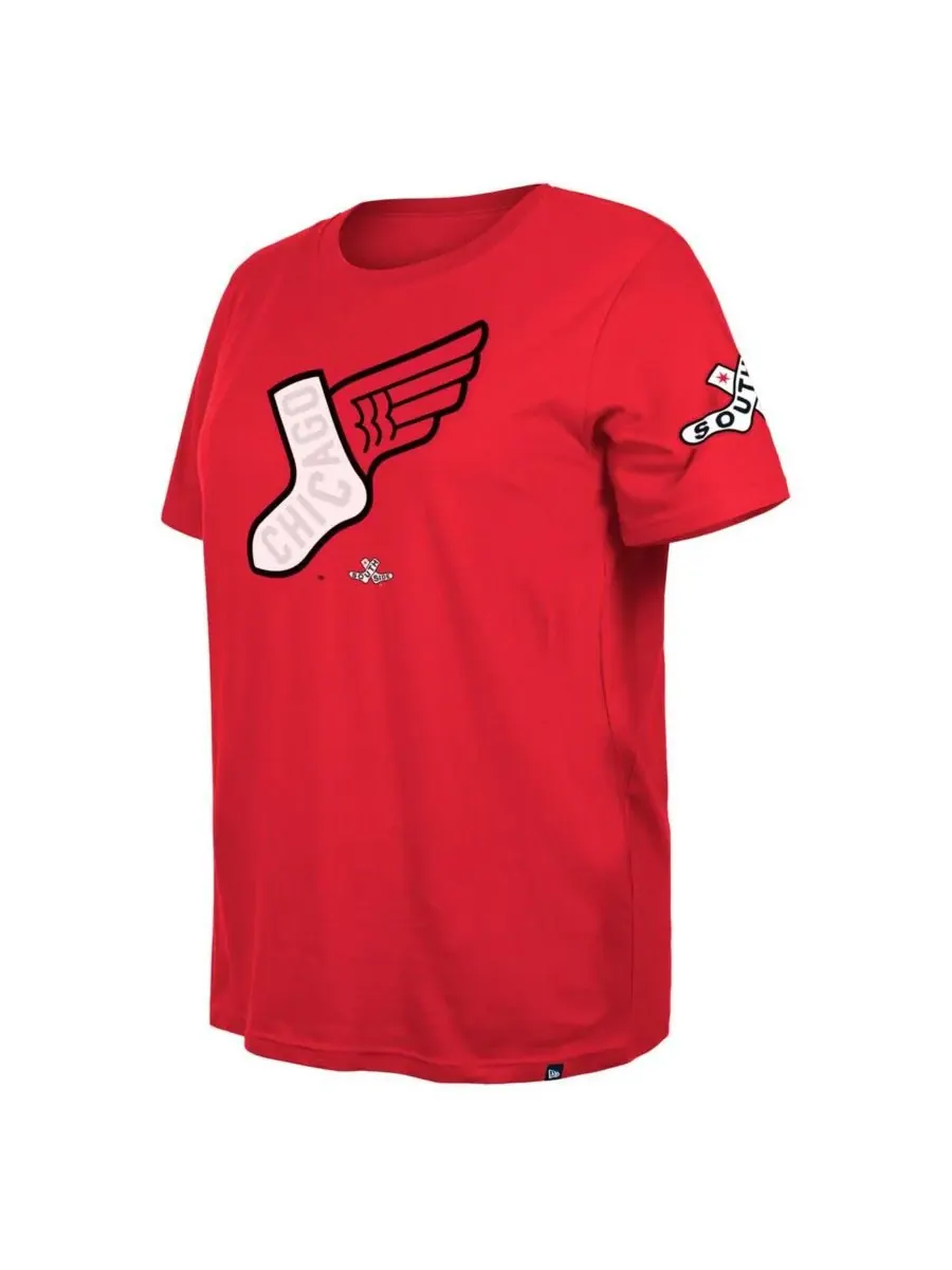 New Era Женская черная футболка больших размеров Chicago White Sox 2025 City Connect — изображение 2 из 3, черный