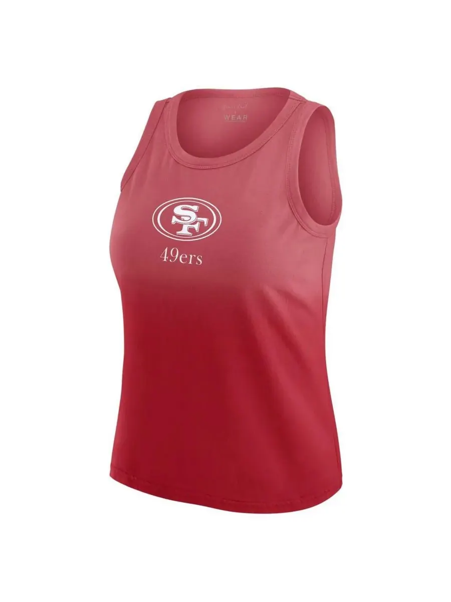 Женская майка x Gracie Hunt Scarlet San Francisco 49ers Ombre WEAR by Erin Andrews — изображение 3 из 3, алый