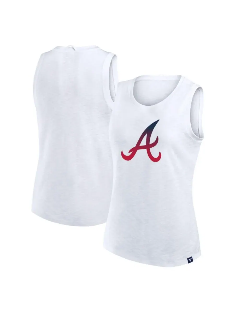Fanatics Женская белая майка Atlanta Braves Activate Slub Tank Top