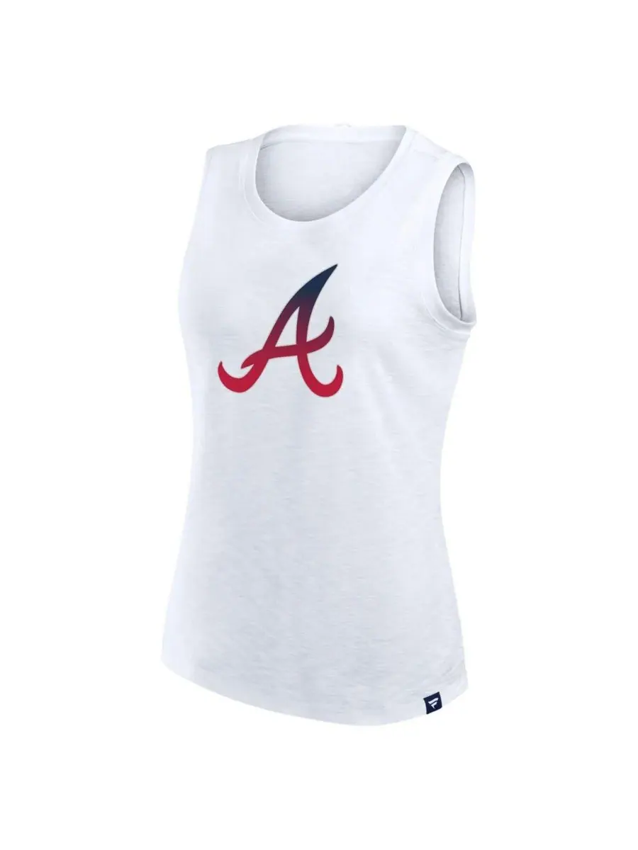 Fanatics Женская белая майка Atlanta Braves Activate Slub Tank Top — изображение 3 из 3, белый