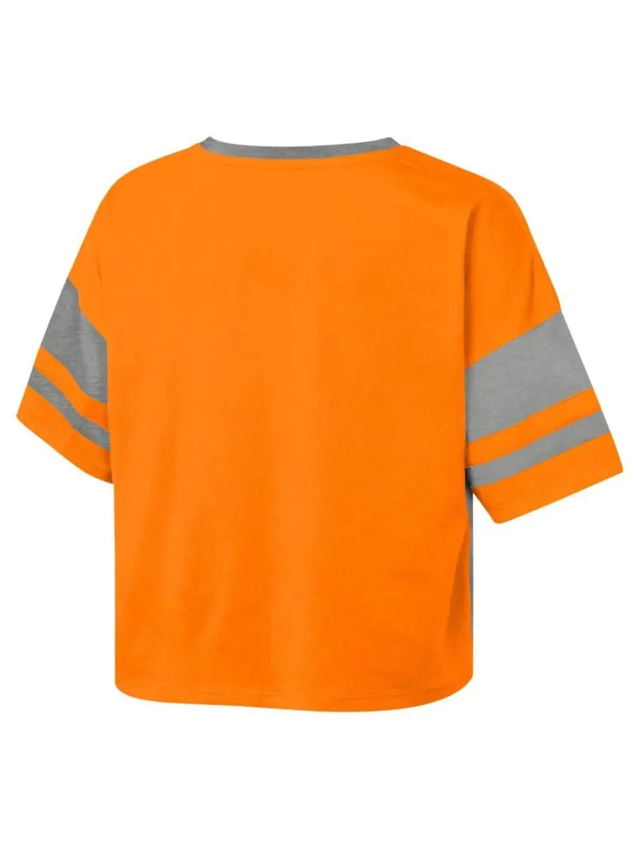 Outerstuff Футболка Big Girls Tennessee Orange Tennessee Volunteers The Playmaker Sleeve Stripe — изображение 2 из 3