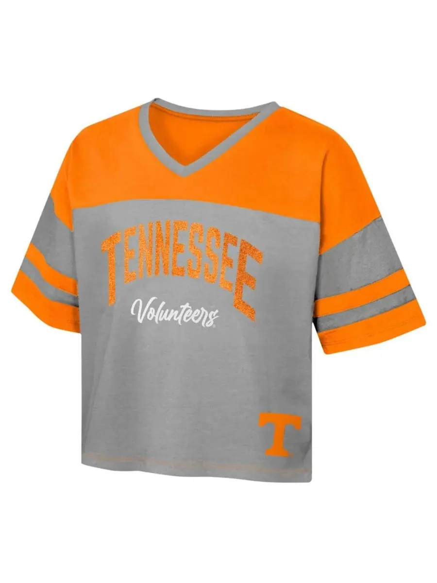 Outerstuff Футболка Big Girls Tennessee Orange Tennessee Volunteers The Playmaker Sleeve Stripe — изображение 3 из 3