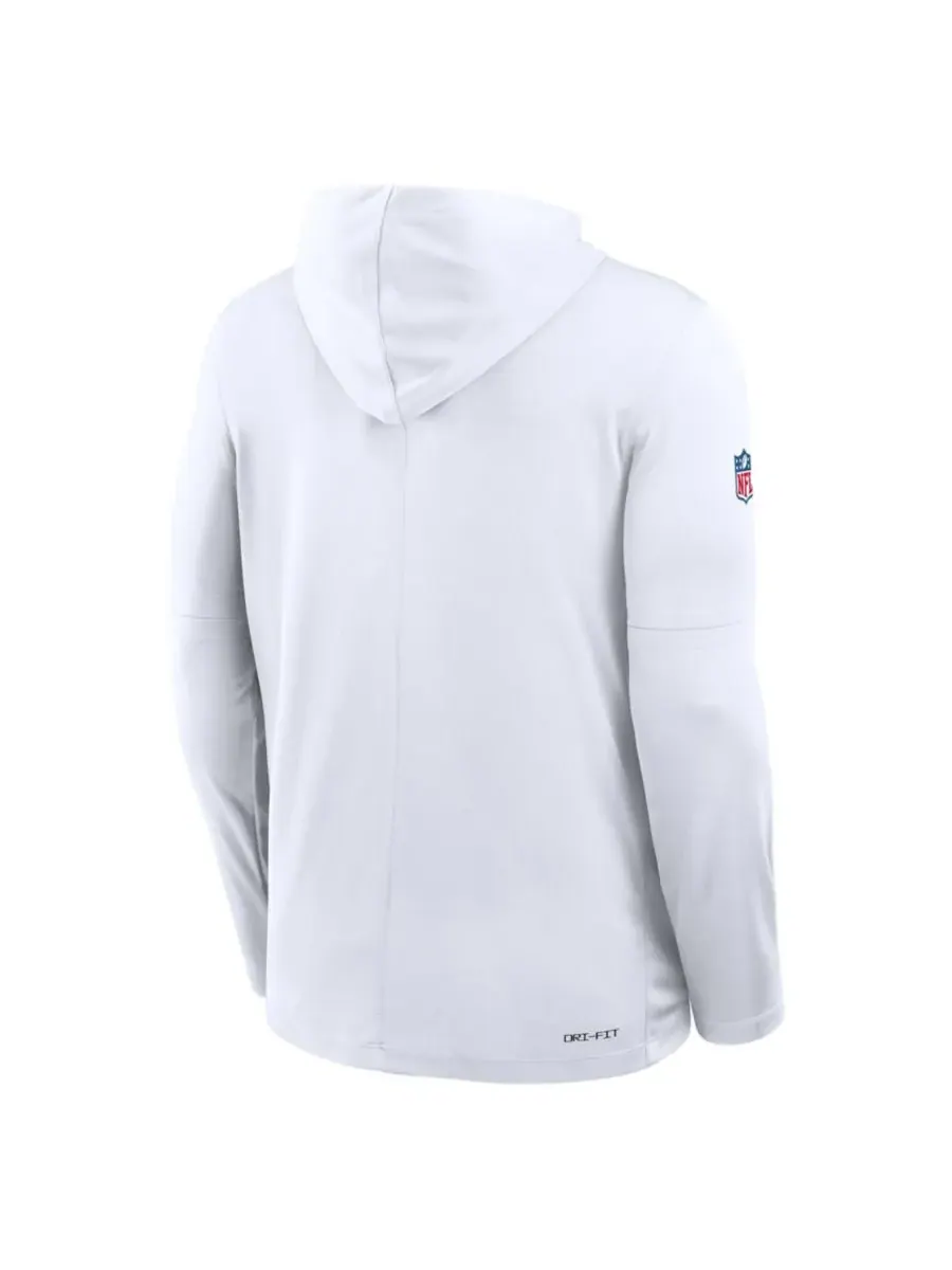 Nike Мужская белая толстовка с длинными рукавами Kansas City Chiefs Sideline Pure Fury Performance — изображение 2 из 2