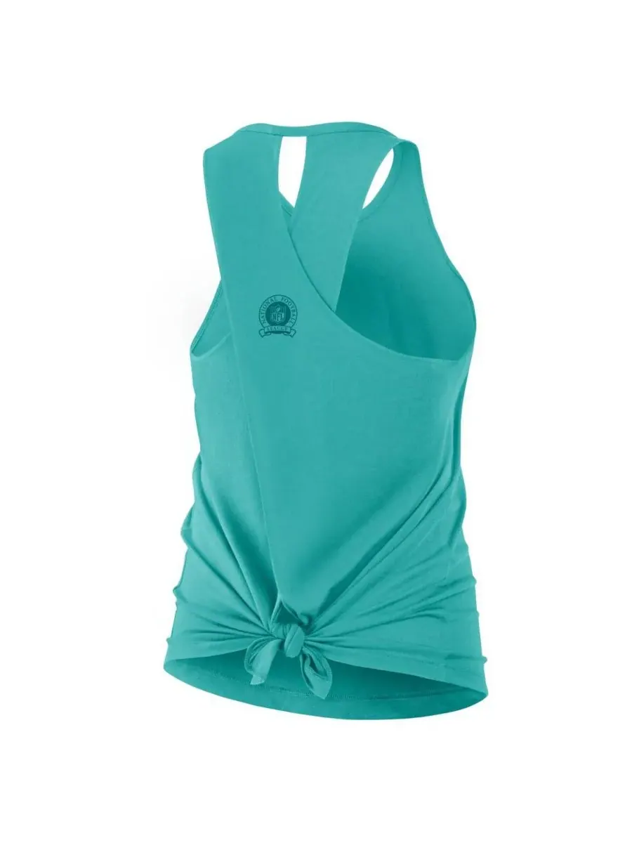 Женская майка Aqua Miami Dolphins Glory Crisscross Performance Tank Top Nike — изображение 2 из 5, голубой