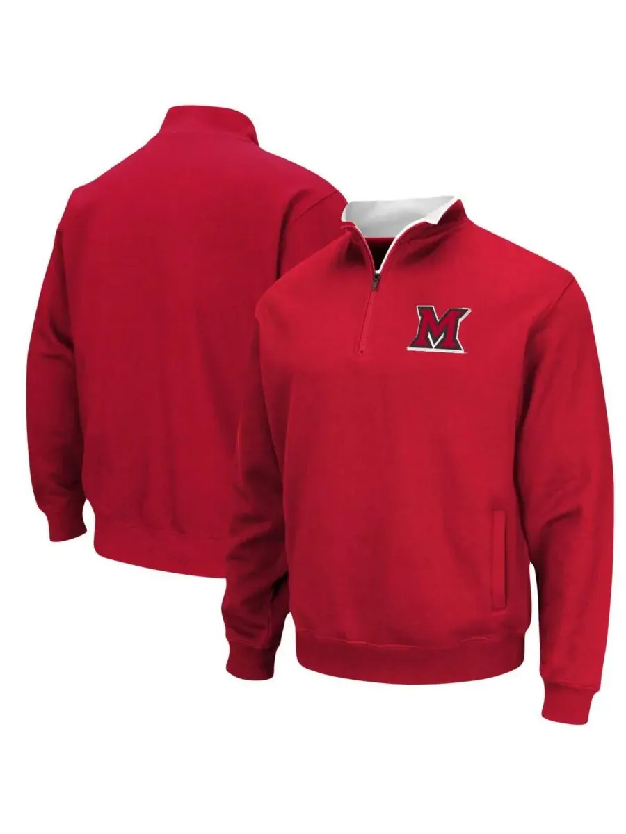 Colosseum Мужская красная куртка на молнии с логотипом команды Miami University RedHawks Tortugas