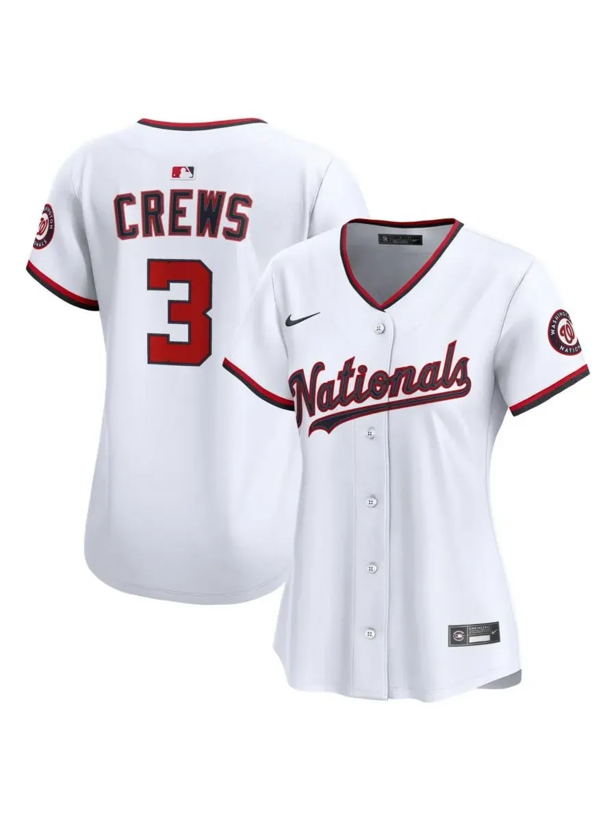 Nike Женская белая домашняя футболка игрока команды Washington Nationals Дилана Крюса (ограниченный