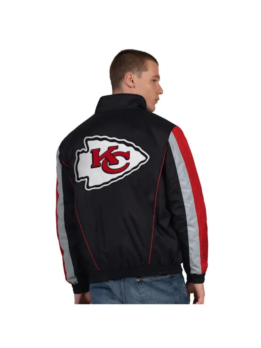 Starter Мужская черная куртка Kansas City Chiefs Thursday Night Gridiron с половинной молнией — изображение 2 из 2