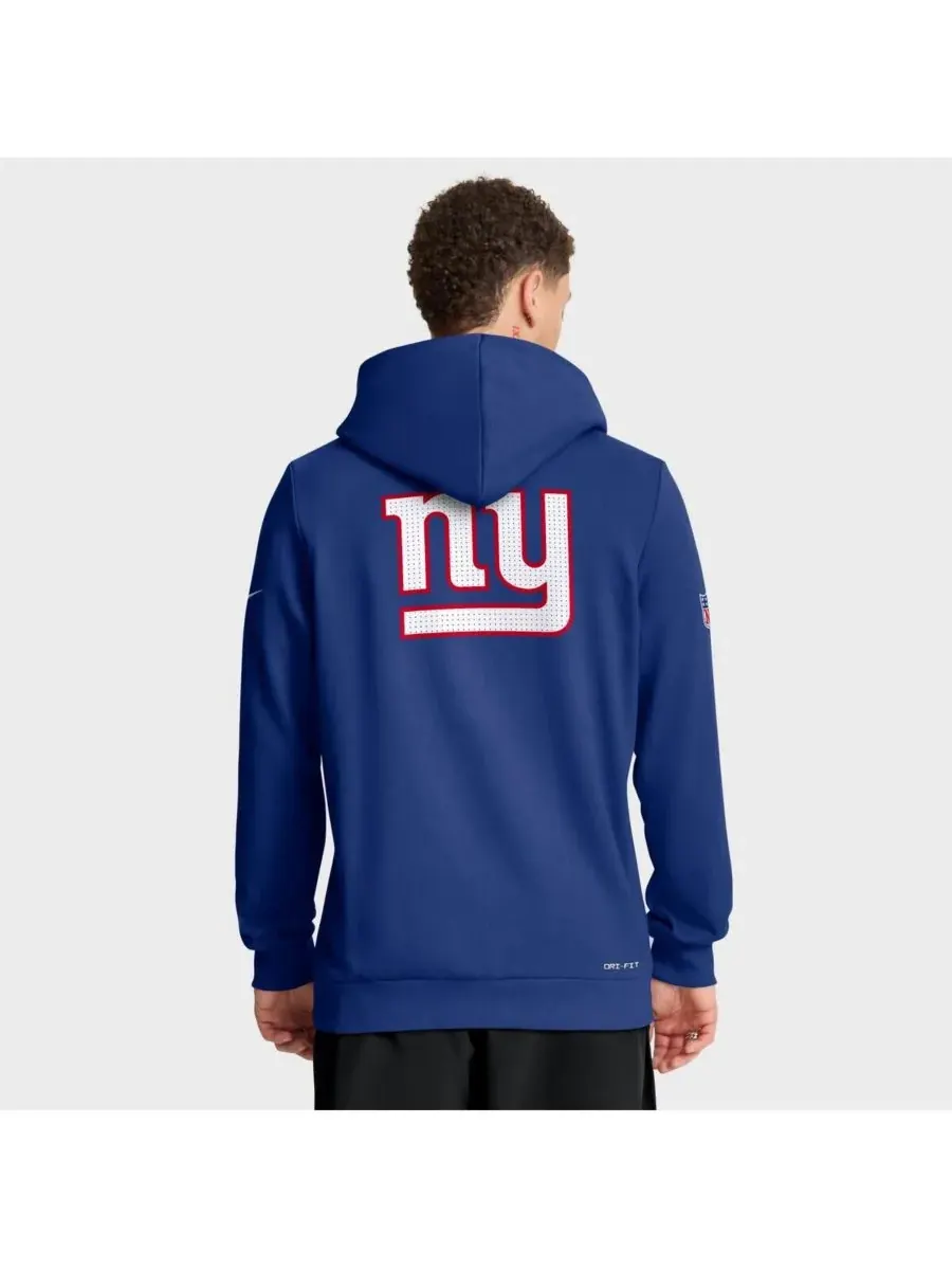 Мужская толстовка на молнии Royal New York Giants Sideline Standard Issue Utility Player Dri-FIT — изображение 3 из 5