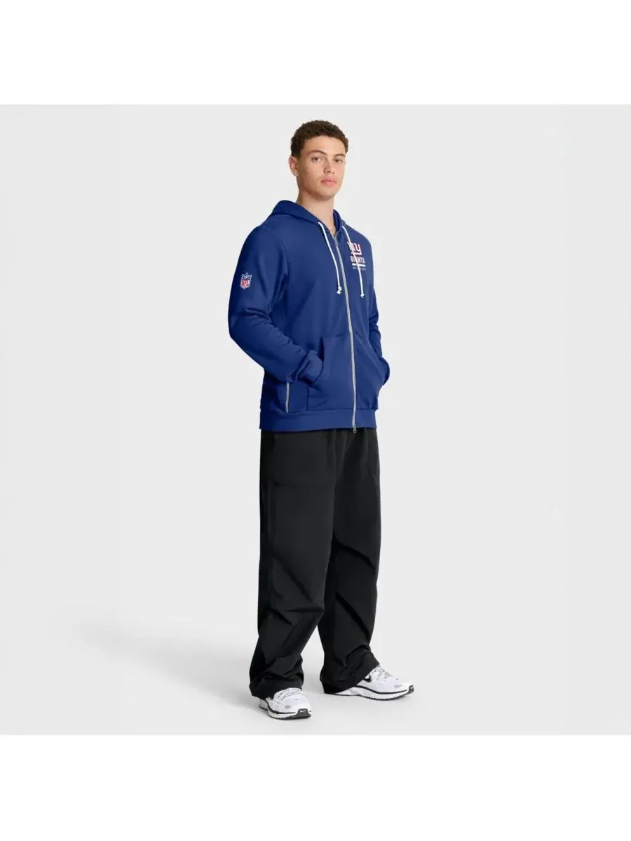 Мужская толстовка на молнии Royal New York Giants Sideline Standard Issue Utility Player Dri-FIT — изображение 4 из 5
