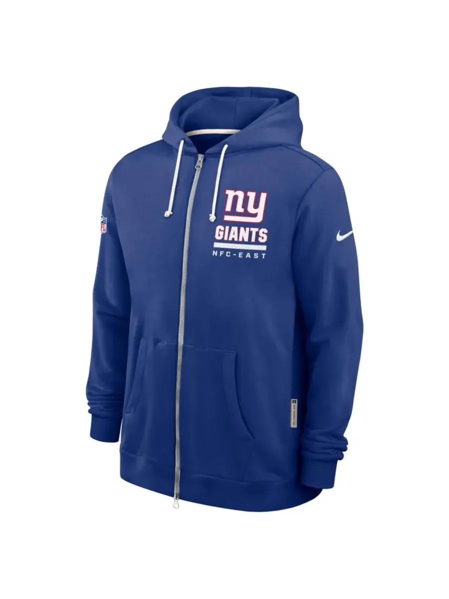 Мужская толстовка на молнии Royal New York Giants Sideline Standard Issue Utility Player Dri-FIT — изображение 5 из 5