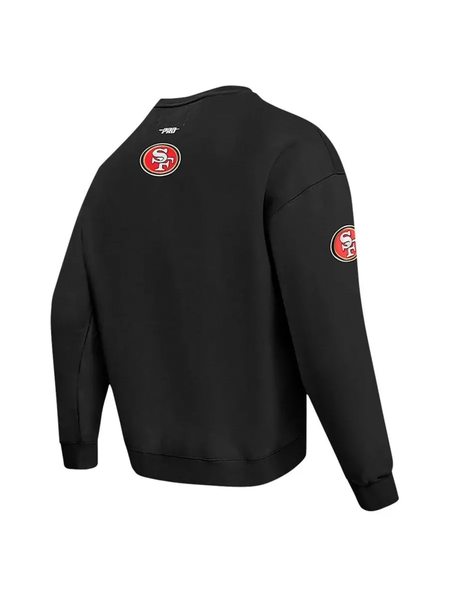 Pro Standard Мужская черная толстовка с откидными плечами San Francisco 49ers Turn It Up — изображение 2 из 5, черный