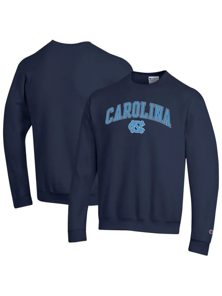 Champion Мужская темно-синяя толстовка с логотипом North Carolina Tar Heels в виде арки