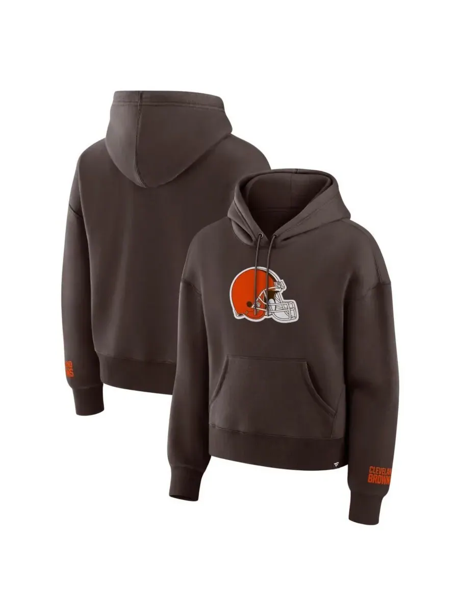 Fanatics Женская коричневая флисовая толстовка с капюшоном Cleveland Browns Legacy