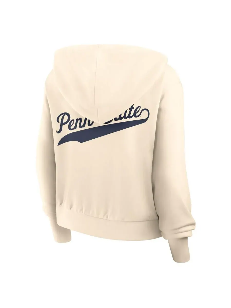 Nike Женская кремовая толстовка на молнии Penn State Nittany Lions Chill — изображение 3 из 3, бежевый