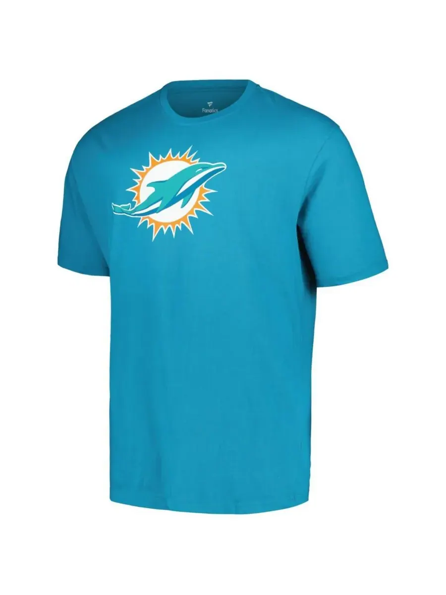 Мужская футболка Tyreek Hill Aqua Miami Dolphins большого размера с именем и номером игрока Fanatics — изображение 3 из 3