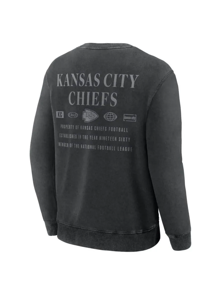 Fanatics Мужская черная толстовка Kansas City Chiefs Deep Route — изображение 2 из 3, черный