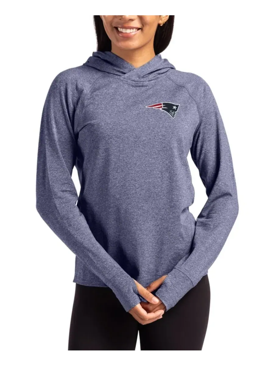 Женский худи-пуловер с регланом, с принтом, New England Patriots Primary Logo Adapt Knit Raglan